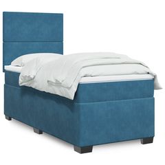 ΚΡΕΒΑΤΙ BOXSPRING ΜΕ ΣΤΡΩΜΑ ΜΠΛΕ 90X200 ΕΚ. ΒΕΛΟΥΔΙΝΟ 3290808