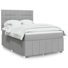 ΚΡΕΒΑΤΙ BOXSPRING ΜΕ ΣΤΡΩΜΑ ΑΝΟΙΧΤΟ ΓΚΡΙ 140X200 ΕΚ. ΥΦΑΣΜΑΤΙΝΟ 3293991