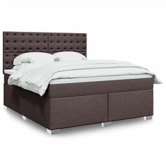 ΚΡΕΒΑΤΙ BOXSPRING ΜΕ ΣΤΡΩΜΑ ΣΚΟΥΡΟ ΚΑΦΕ 180X200 ΕΚ ΥΦΑΣΜΑΤΙΝΟ 3292884