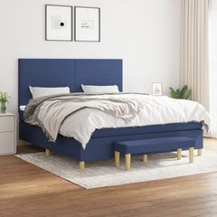 ΚΡΕΒΑΤΙ BOXSPRING ΜΕ ΣΤΡΩΜΑ ΜΠΛΕ 160X200 ΕΚ. ΥΦΑΣΜΑΤΙΝΟ 3137011