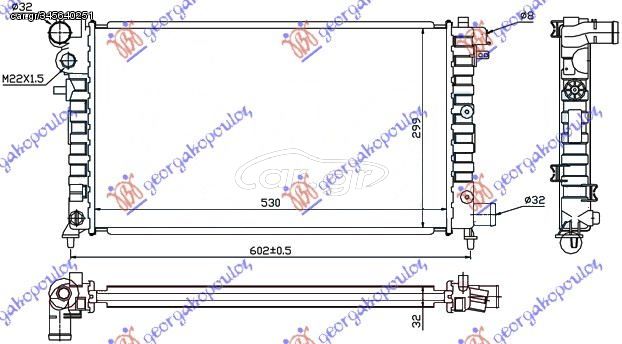 ΨΥΓΕΙΟ 1,5 DIESEL (53x29,7) για CITROEN SAXO 99-04 για CITROEN SAXO 99-04