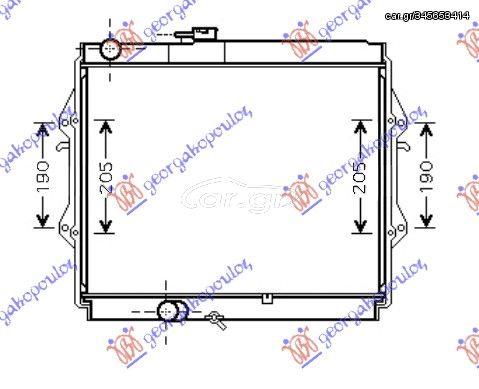 ΨΥΓΕΙΟ ΝΕΡΟΥ 2.4D (45x52,5x2.7) για TOYOTA HI-LUX (LN 145) 2WD 98-01 για TOYOTA HI-LUX (LN 145) 2WD