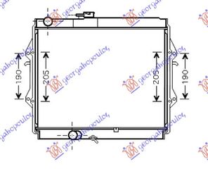 ΨΥΓΕΙΟ ΝΕΡΟΥ 2,4D(45x52,5x3,5)(ΕΝΙΣΧΥΜEN για TOYOTA HI-LUX (LN 145) 2WD 98-01 για TOYOTA HI-LUX (LN