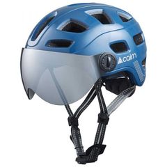 Προστασία Κράνος CAIRN Quartz Visor Urban Helmet Azul με led πίσω - Μπλε