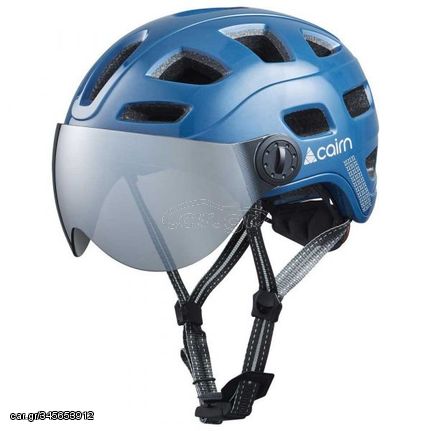 Προστασία Κράνος CAIRN Quartz Visor Urban Helmet Azul με led πίσω - Μπλε