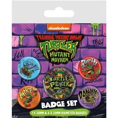 TEENAGE MUTANT NINJA TURTLES - Mutant Mayhem - Pack 5 Badges