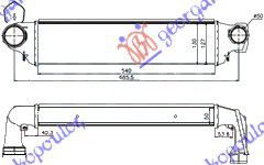 ΨΥΓΕΙΟ INTERCOOLER 2.1-3.0 CDi (625x143x62)ΨΥΓΕΙΟ INTEROOLER 2.0TD 2001-2003 (54x130x50)(Φ 50-62) γι