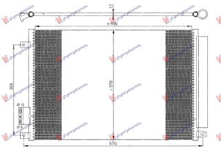 ΨΥΓΕΙΟ A/C 0.9 - 1.2 - 1.4 (8/16V) - 1,3JTD (51x37) ΠΑΡΟΧΗ ΣΥΝΟΔΗΓΟΥ για LANCIA Y 11- για LANCIA Y 1