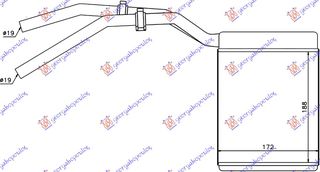 ΨΥΓΕΙΟ ΚΑΛΟΡΙΦΕΡ (BR) (188x172x32) για FORD KUGA 08-13 για FORD KUGA 08-13