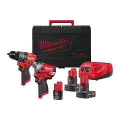 MILWAUKEE SET M12 FUEL FPP2H2-423X ΣΕΤ ΚΡΟΥΣΤΙΚΟ ΔΡΑΠΑΝΟΚΑΤΣΑΒΙΔΟ + ΜΠΟΥΛΟΝΟΚΛΕΙΔΟ 1/2'' ( 4933481027 )