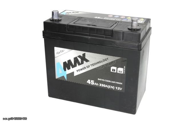 Μπαταρία 4MAX 12V 45Ah/330A (R+ thin terminal (japanese vehicles) + standard terminal) 238x129x227 B00 - no fitting flange (starting)