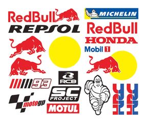 ΑΥΤΟΚΟΛΛΗΤΑ ΚΑΡΤΕΛΑ RED BULL LOGOS