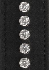 Diamond Studded Wrist Cuffs - Black-thumb-4
