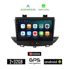 KIROSIWA OPEL GRANDLAND (μετά το 2018) Android οθόνη αυτοκίνητου 2GB με GPS WI-FI (ηχοσύστημα αφής 9" ιντσών Android Auto Apple Carplay Youtube Playstore MP3 USB Radio Bluetooth Mirrorlink εργοστασιακ