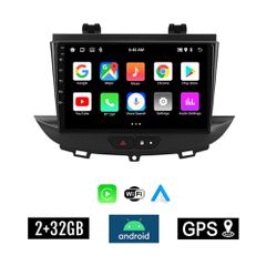 KIROSIWA 2+32GB OPEL CROSSLAND X (μετά το 2017) Android οθόνη αυτοκίνητου 2GB με GPS WI-FI (ηχοσύστημα αφής 9" ιντσών Youtube Playstore MP3 USB Radio Bluetooth Mirrorlink εργοστασιακή, 4x60W, AUX)