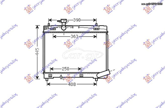 ΨΥΓΕΙΟ ΒΕΝΖ. 1.33VVT-I (73/74KW) (09-11) (350x480) ΠΑΡΟΧ.ΔΙΑΓΩΝ./ΑΝΟΙΧ.ΚΥΚΛ. (KOYO) για TOYOTA YARIS