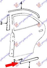 ΦΑΣΑ ΠΟΡΤΑΣ ΠΙΣΩ L/B (Γ) για HYUNDAI ACCENT H/B-L/B 03-05 για HYUNDAI ACCENT H/B-L/B 03-05