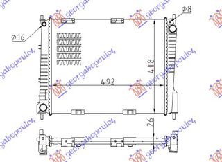 ΨΥΓΕΙΟ 1.5 ΠΕΤΡΕΛΑΙΟ +/- A/C (490x410) για RENAULT CLIO 06-09 για RENAULT CLIO 06-09