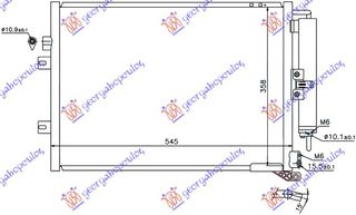 ΨΥΓΕΙΟ A/C ΒΕΝΖΙΝΗ (510x380) για RENAULT CLIO 06-09 για RENAULT CLIO 06-09