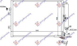 ΨΥΓΕΙΟ A/C 1.5 DCi (510x380) για RENAULT CLIO 06-09 για RENAULT CLIO 06-09