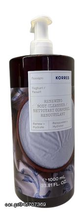 Korres Renewing Body Cleanser Yogurt 1Ltr Αφρόλουτρο Γιαούρτι