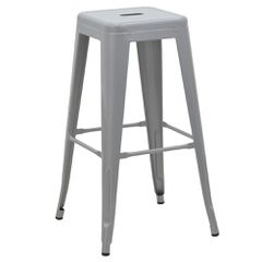 Μεταλλικό Σκαμπό Μπαρ Γκρι Utopia