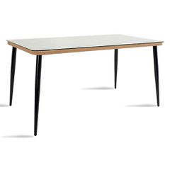 Τραπέζι Κήπου Μαύρο - Φυσικό 160x90x78cm Naoki