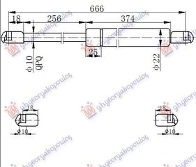 ΑΜΟΡΤΙΣΕΡ ΜΠΑΓΚΑΖ (667L-755N) για MERCEDES VITO (W639) & VIANO 04-10 για MERCEDES VITO (W639) & VIAN