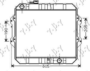 ΨΥΓΕΙΟ 2.5 T.DIESEL (50x53x3,3) για TOYOTA HI-LUX 2WD/4WD 01-05 για TOYOTA HI-LUX 2WD/4WD 01-05