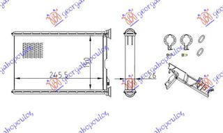 ΨΥΓΕΙΟ ΚΑΛΟΡΙΦΕΡ (150x245) (ΤΥΠΟΥ VALEO) για BMW X1 (E84) 09-13 για BMW X1 (E84) 09-13