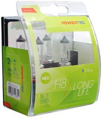 H8 12V 35W PGJ19-1 POWERTEC LONG LIFE (up to 3.200k) ΑΛΟΓΟΝΟΥ M-TECH - 2 τεμ