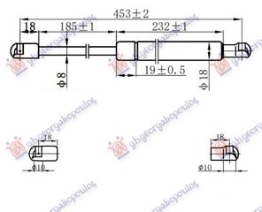 ΑΜΟΡΤΙΣΕΡ ΜΠΑΓΚΑΖ S.W. (450L-550N) για VW PASSAT 05-11 για VW PASSAT 05-11