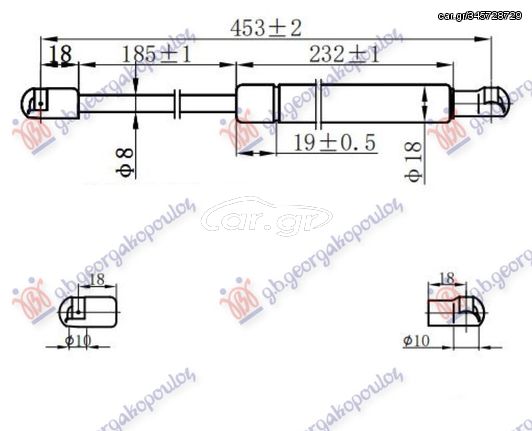 ΑΜΟΡΤΙΣΕΡ ΜΠΑΓΚΑΖ S.W. (450L-550N) για VW PASSAT 05-11 για VW PASSAT 05-11