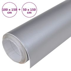 vidaXL Μεμβράνες Αυτοκινήτου 2 τεμ. Ασημί Ματ 100x150 εκ. & 50x150 εκ.-thumb-6