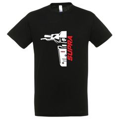 T-Shirt MotohouseTamias με μηχανάκι Honda Supra 100 μαύρη