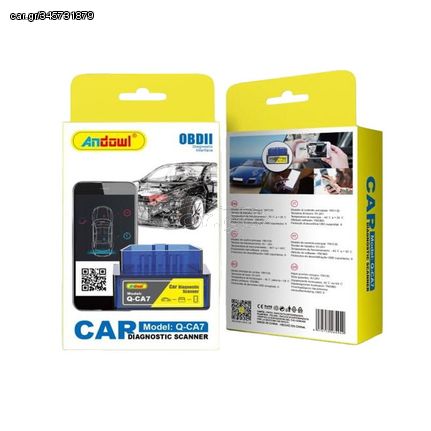 Διαγνωστικό βλαβών αυτοκινήτου Bluetooth OBDΙΙ Q-CA7 Andowl - OBD Car Diagnostic Scanner