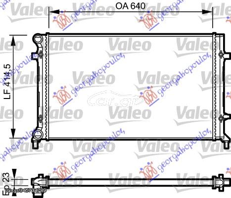 ΨΥΓΕΙΟ ΝΕΡΟΥ 1.4-1.6-2.0FSI/SDI ΜΗΧΑΝΙΚΟ/ΑΥΤΟΜΑΤΟ +A/C (650x415) VALEO για VW GOLF V 04-08 για VW GO