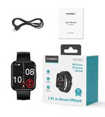 Choetech WT001 smartwatch with IP67 call answering function - black-thumb-4