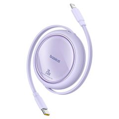 Baseus Free2Pull Cable Retractable USB-C / Lightning 20W 1m - Purple-thumb-2