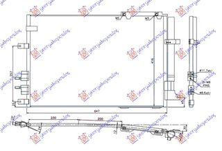 ΨΥΓΕΙΟ A/C 3.2 JTS ΒΕΝΖΙΝΗ 2.4 JTDM ΠΕΤΡΕΛΑΙΟ (615x416x12) για ALFA ROMEO SPIDER 06- για ALFA ROMEO