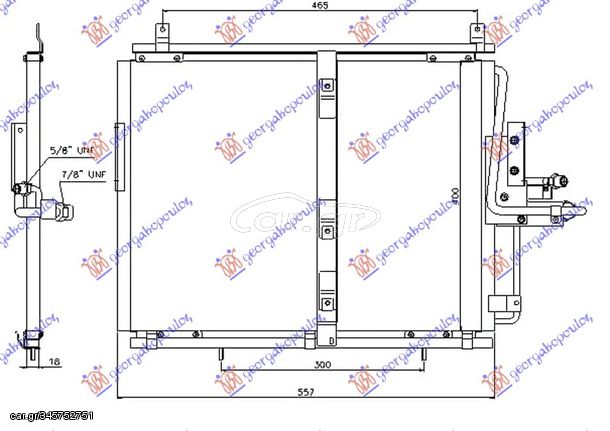 ΨΥΓΕΙΟ A/C 260-280 E/4MATIC - 300 E/24V/AMG ΒΕΝΖΙΝΗ (540x435x18) για MERCEDES E CLASS (W124) 85-92 γ