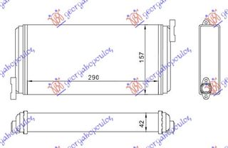 ΨΥΓΕΙΟ ΚΑΛΟΡΙΦΕΡ (M) +/-ΑC (295x152) για MERCEDES 190E (W201) 84-93 για MERCEDES 190E (W201) 84-93