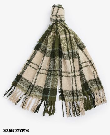 Barbour Tartan Boucle Scarf in Ancient Loden LSC0130GN71