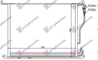 ΨΥΓΕΙΟ A/C ΒΕΝΖΙΝΗ-ΠΕΤΡΕΛΑΙΟ (580x48x16) για MERCEDES S CLASS (W220) 98-05 για MERCEDES S CLASS (W22