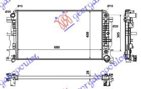 ΨΥΓΕΙΟ 2.2ΠΕΤΡΕΛΑΙΟ Cdi +AC ΑΥΤΟΜΑΤΟ (677x415x34) για MERCEDES SPRINTER 210-519 (W906) 13-18 για MER