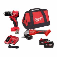 MILWAUKEE M18 BLPSAG-402B BRUSHLESS POWERPACK ΚΡΟΥΣΤΙΚΟ ΔΡΑΠΑΝΟΚΑΤΣΑΒΙΔΟ + ΓΩΝΙΑΚΟΣ ΤΡΟΧΟΣ 125mm ( 3990992 )