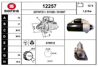 ΜΙΖΑ MERCEDES 313 CDI , 12256 , A6519060026