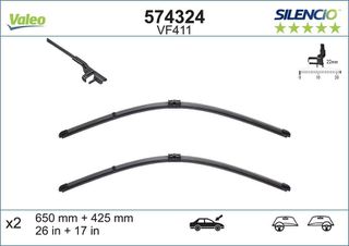 Μάκτρο καθαριστήρα  SILENCIO FLAT BLADE SET