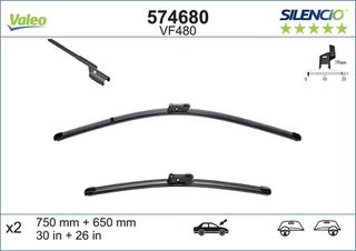 Μάκτρο καθαριστήρα  SILENCIO FLAT BLADE SET