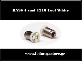 ΒΑ9S με 4 SMD 1210 Led Ψυχρό Λευκό 04520